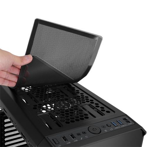 CASE SAMA VANGUARD BLACK 3 SIDE TEMPERED GLASS