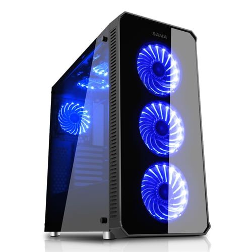 CASE SAMA VANGUARD BLACK 3 SIDE TEMPERED GLASS