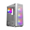 CASE 1STPLAYER V4 4 FAN LED ( WHITE - MID TOWER )