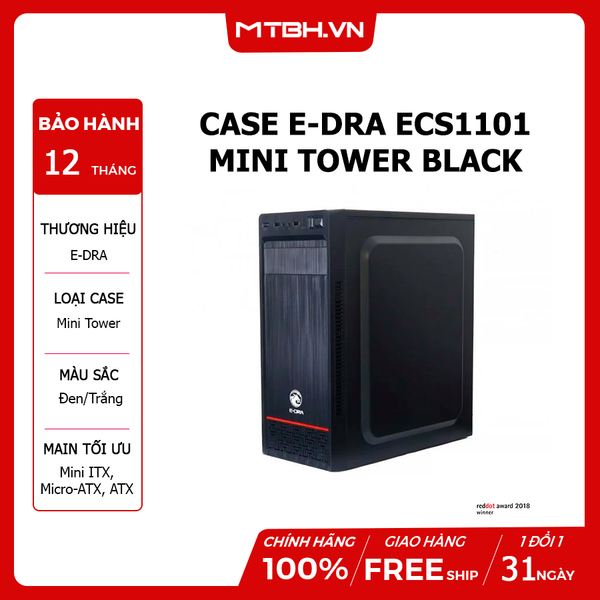 CASE E-DRA ECS1101 MINI TOWER BLACK