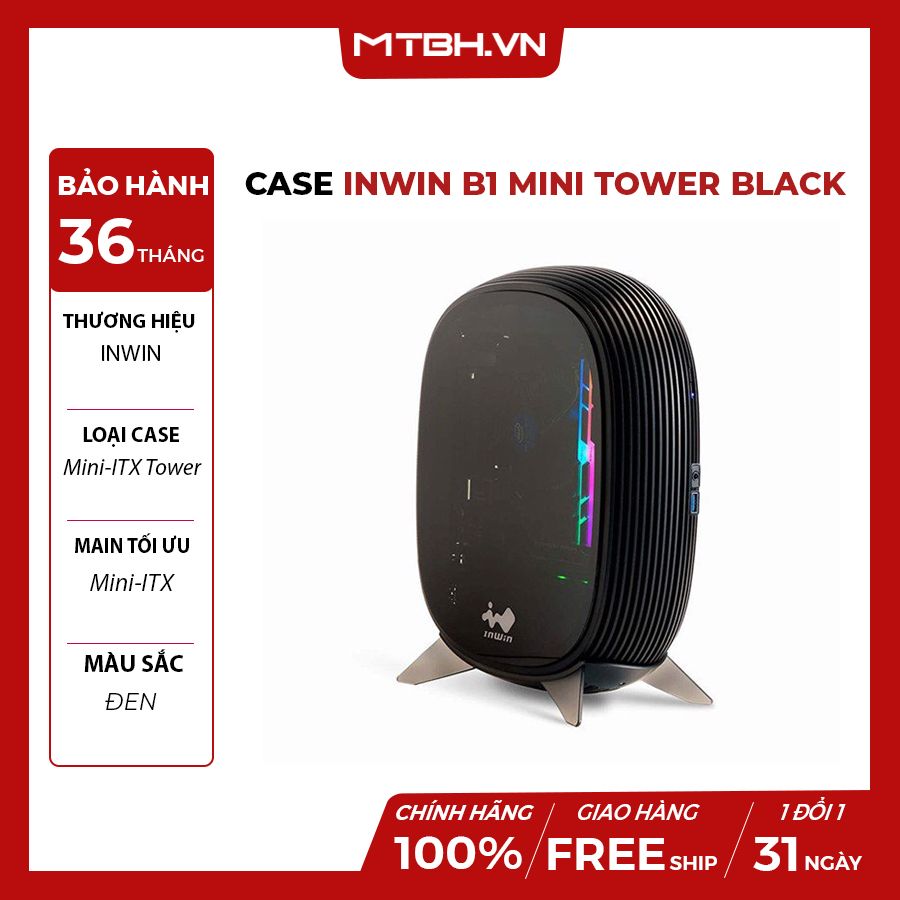 Case Inwin B1 Mini Tower Black – Máy Tính Biên Hòa
