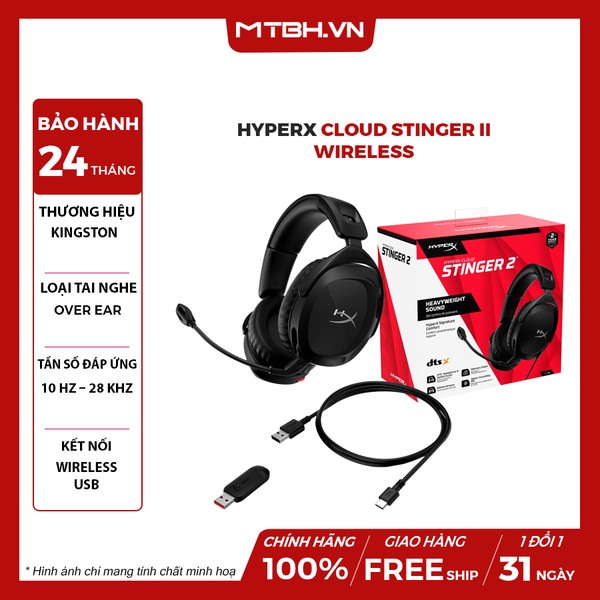 Tai Nghe HyperX Cloud Stinger II Wireless