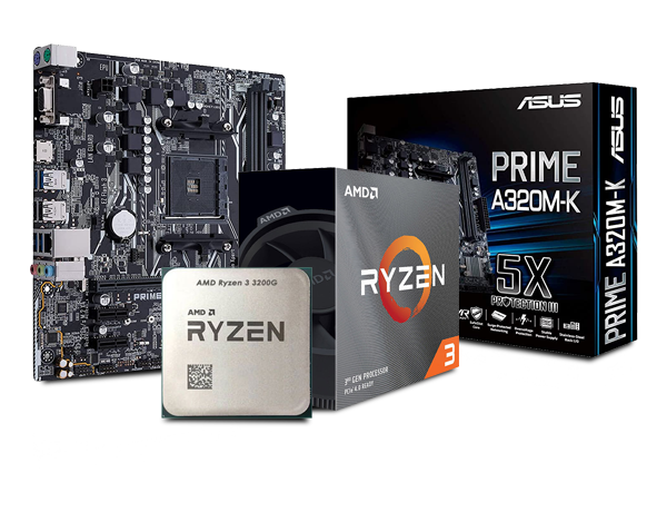 COMBO MAIN ASUS A320M-K + CPU AMD RYZEN 3 3200G