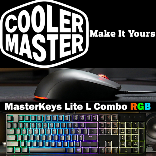 COMBO PHÍM CHUỘT COOLER MASTER MASTERKEY LITE L RGB NEW BH 12TH