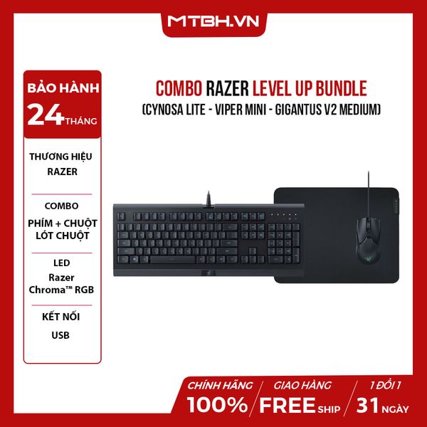 COMBO BÀN PHÍM Razer Level Up Bundle (Cynosa Lite + Viper Mini + Gigantus V2 Medium) (RZ85-02741200-B3M1)