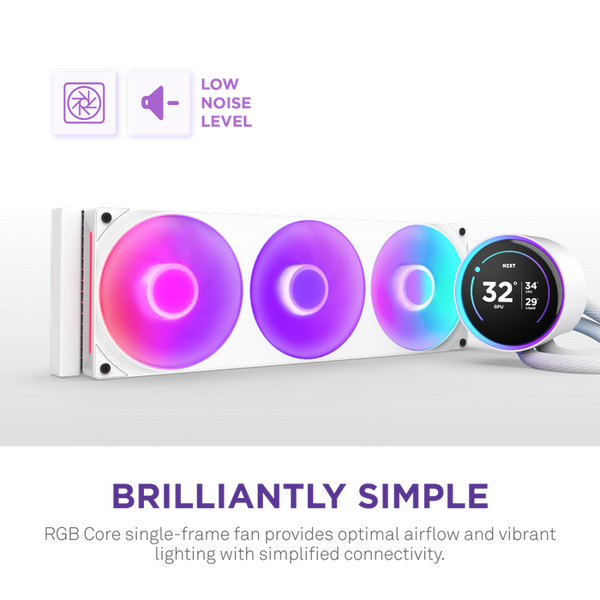 BỘ TẢN NHIỆT NƯỚC NZXT KRAKEN ELITE 420 RGB - V2 - WHITE - 420MM ( RL-KR42E-W2 )