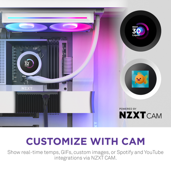 BỘ TẢN NHIỆT NƯỚC NZXT KRAKEN PLUS 240 RGB V2 WHITE - 240MM ( RL-KR240-W2 )