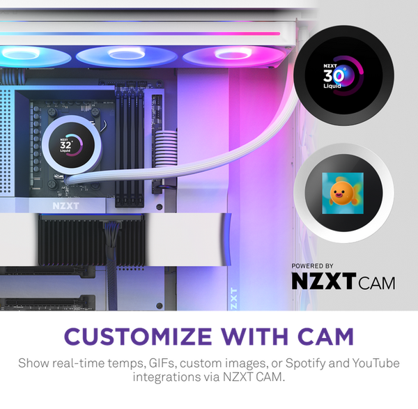 BỘ TẢN NHIỆT NƯỚC NZXT KRAKEN PLUS 360 RGB V2 WHITE - 360MM ( RL-KR360-W2 )