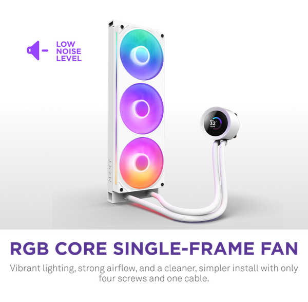 BỘ TẢN NHIỆT NƯỚC NZXT KRAKEN PLUS 360 RGB V2 WHITE - 360MM ( RL-KR360-W2 )