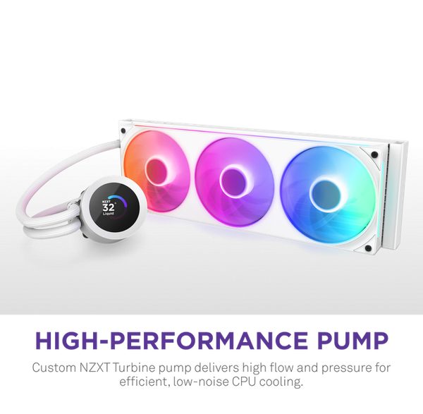 BỘ TẢN NHIỆT NƯỚC NZXT KRAKEN PLUS 360 RGB V2 WHITE - 360MM ( RL-KR360-W2 )