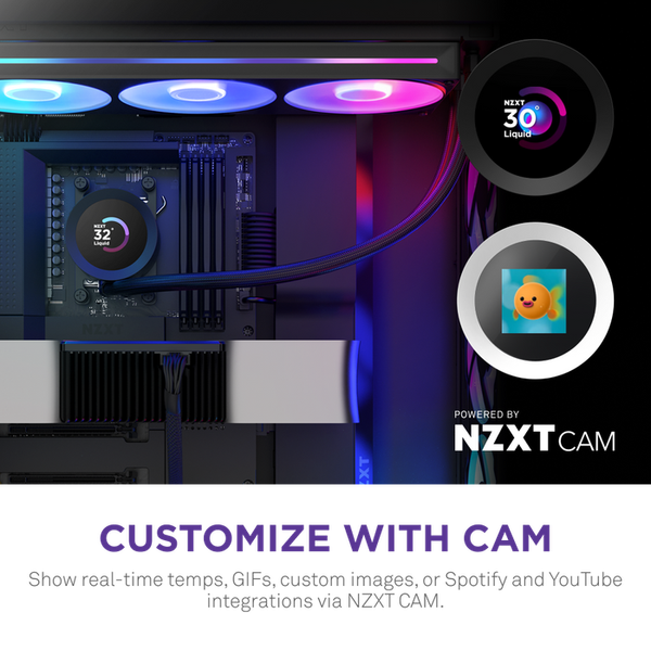 BỘ TẢN NHIỆT NƯỚC NZXT KRAKEN PLUS 360 RGB V2 BLACK - 360MM ( RL-KR360-B2 )