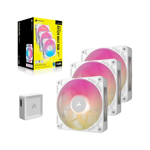 Fan Case Corsair iCUE LINK RX120 RGB Max White 3PCS