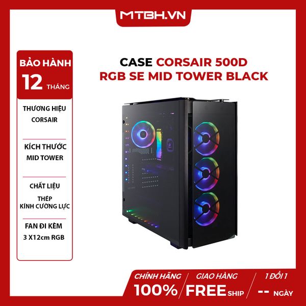 Case Corsair 500D RGB SE Mid Tower Black