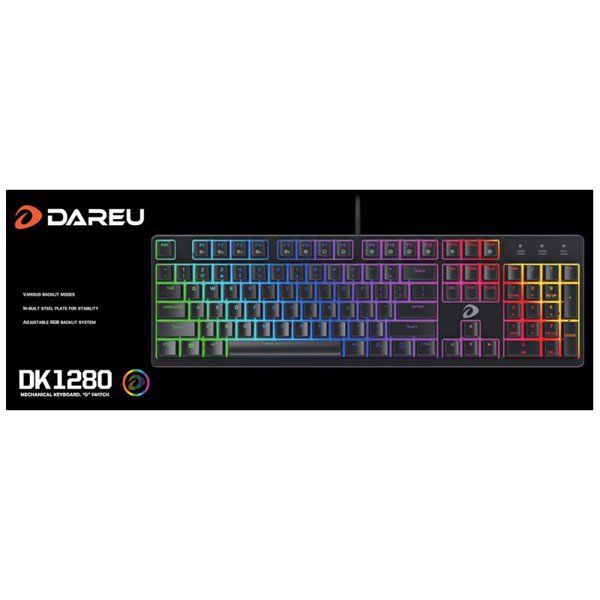 BÀN PHÍM CƠ DAREU DK1280 RGB BLACK BROWN SWITCH NEW BH 24TH