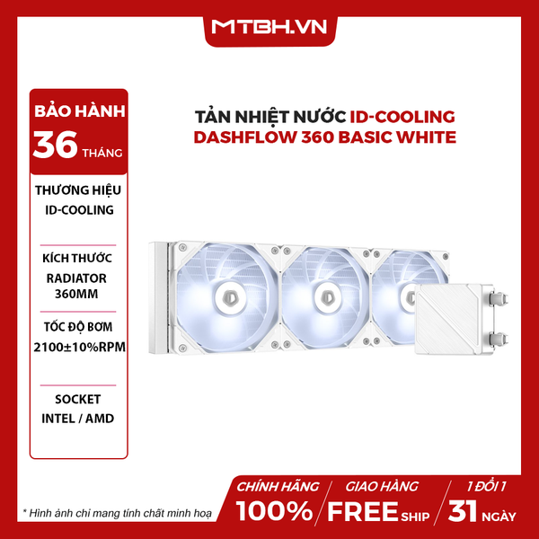 TẢN NHIỆT NƯỚC ID-COOLING DASHFLOW 360 BASIC WHITE