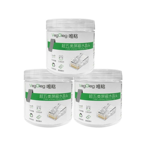 HẠT MẠNG CAT6 VEGGIEG VE008 - HỘP 100 CÁI