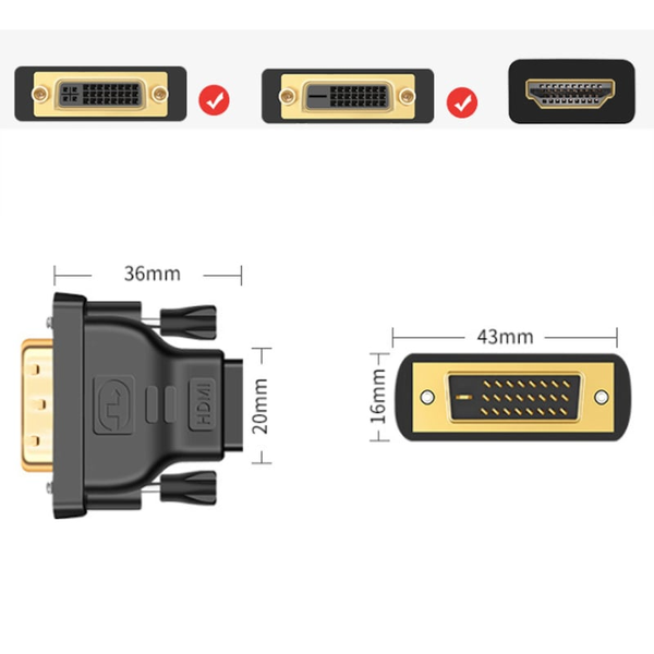 Đầu chuyển đổi DVI 24+1 sang HDMI Veggieg V-S107