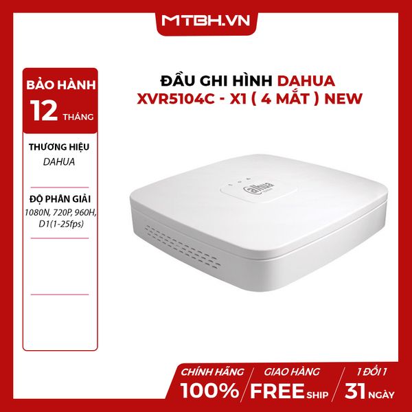 ĐẦU GHI HÌNH DAHUA XVR5104C - X1 ( 4 MẮT ) NEW