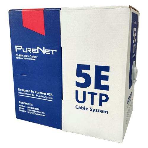 Cáp LS Cat5e UTP Purenet U5100-004-GY1 305M