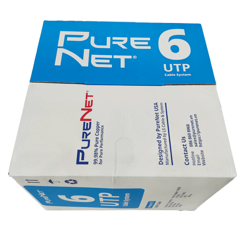 CÁP MẠNG PURENET CAT6 24AWG U6250-004-BL1 U/UTP