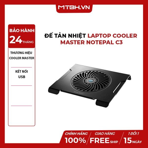 ĐẾ TẢN NHIỆT LAPTOP COOLER MASTER NOTEPAL C3 (CMC3)