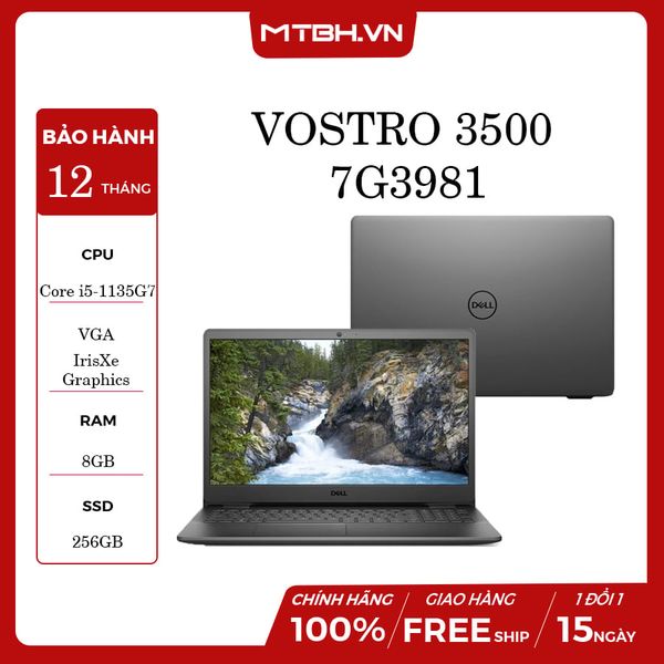 LAPTOP DELL VOSTRO 3500 (7G3981) CORE i5-1135G7 | 8GB RAM | 256GB SSD | Win10 DGW