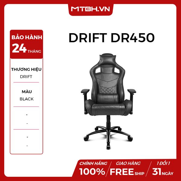 GHẾ GAMING DRIFT DR450 - ĐEN