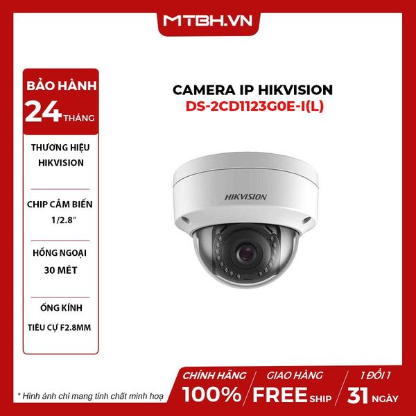 Camera Dome IP HIKVISION DS-2CD1123G0E-I(L)