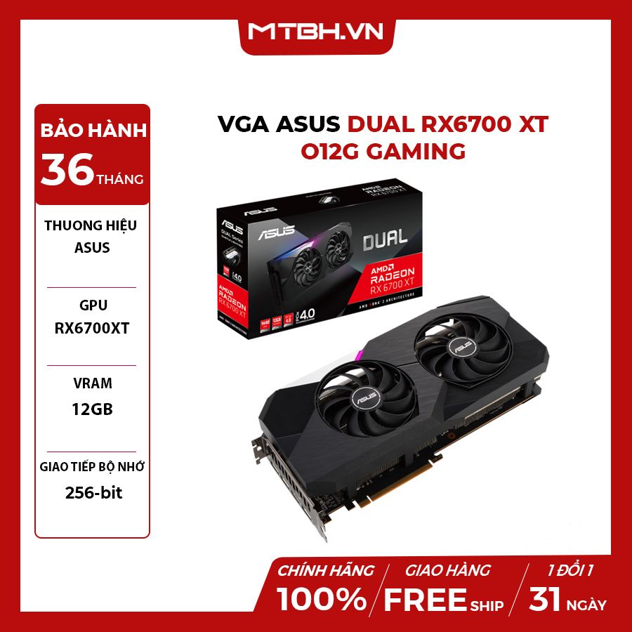 VGA ASUS DUAL RX 6700 XT O12G GAMING – Máy Tính Biên Hòa