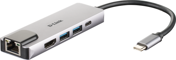 BỘ CHUYỂN ĐỔI D-LINK DUB-M520 - 5 IN 1 USB-C™ HUB WITH HDMI/ETHERNET AND POWER DELIVERY