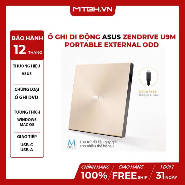 Ổ Ghi Di Động ASUS ZenDrive U9M Portable External ODD