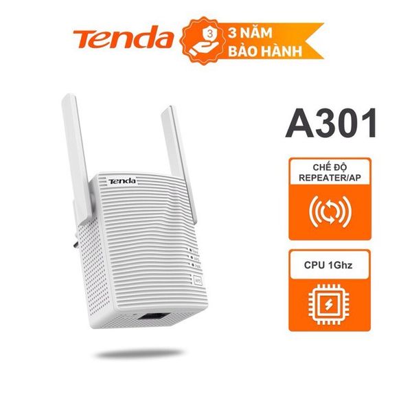 BỘ KÍCH SÓNG WIFI TENDA A301 - CHUẨN N TỐC ĐỘ 300Mbps