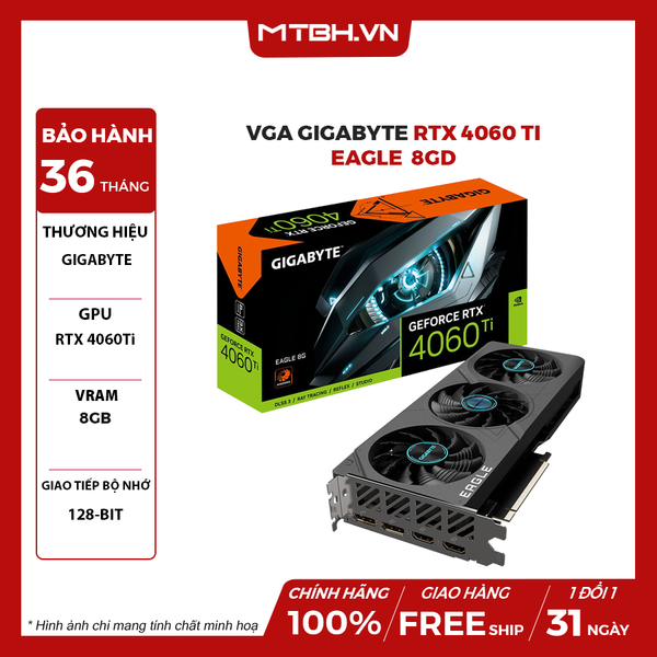 VGA GIGABYTE RTX 4060 TI EAGLE 8GD