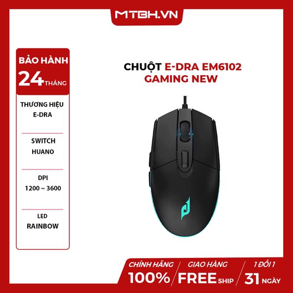 CHUỘT E-DRA EM6102 GAMING NEW