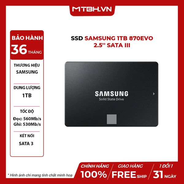 SSD SAMSUNG 1TB 870 EVO 2.5'' SATA III