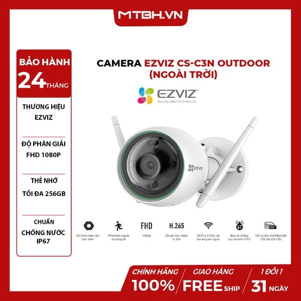 Camera WIFI EZVIZ CS-C3N Outdoor (A0-3H2WFRL/A0-3G2WFL1)