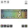 Bàn Phím Cơ AULA F98 PRO LED RGB 3 Modes,Màn Hình Phụ, Núm Xoay, Hotswap , Keycap Trong Suốt Black