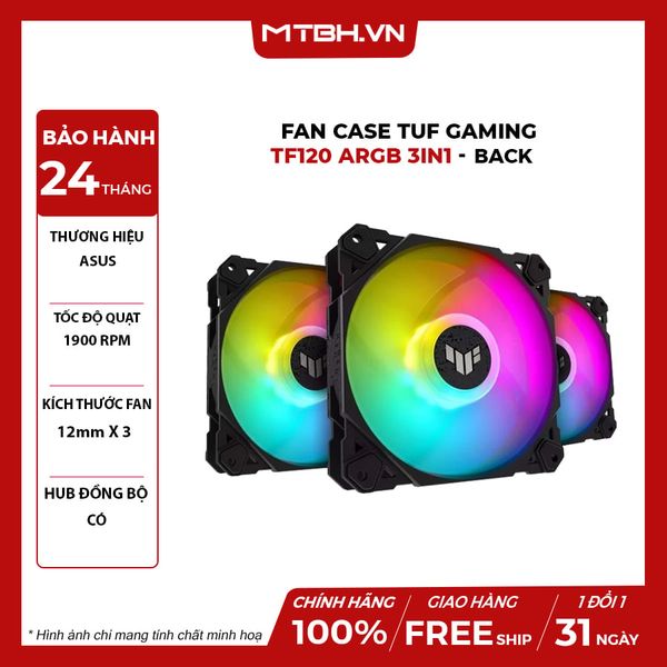 BỘ FAN CASE ASUS TUF GAMING TF120 ARGB 3IN1 - BLACK