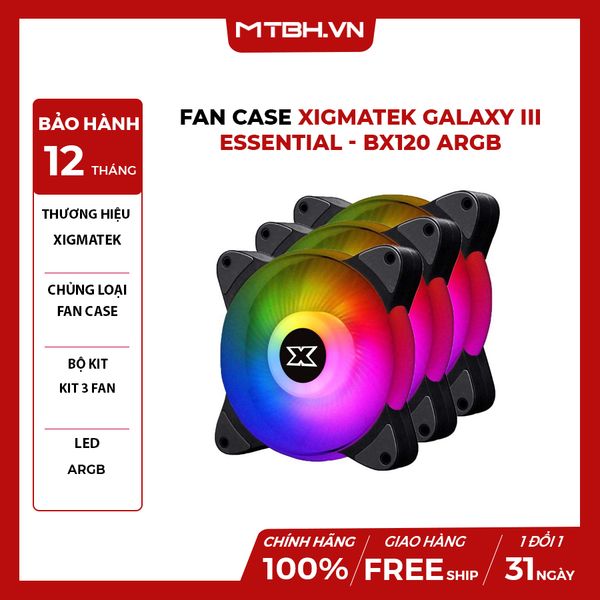 FAN CASE XIGMATEK GALAXY III ESSENTIAL - BX120 ARGB