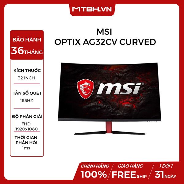 LCD MSI 32 INCH CONG OPTIX AG32CV CURVED FHD - 165HZ