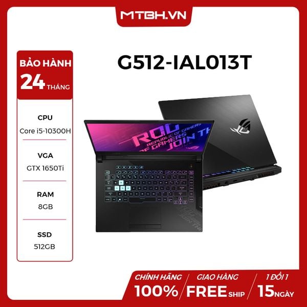 LAPTOP GAMING ASUS ROG STRIX G G512-IAL013T I5-10300H | GTX 1650TI | 512GB SSD | 8GB RAM | WIN10 | VX