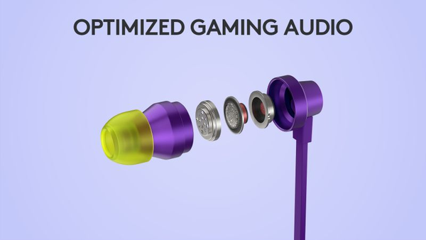 Tai nghe Logitech G333 Gaming Earphone Purple