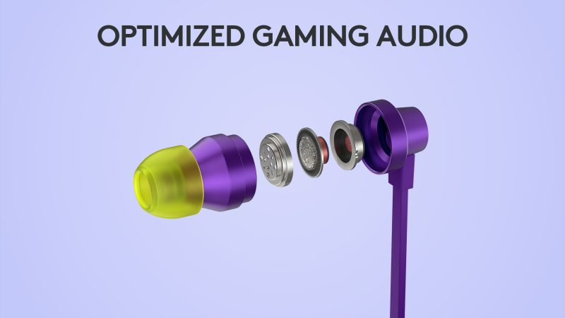 Tai nghe Logitech G333 Gaming Earphone Purple – Máy Tính Biên Hòa