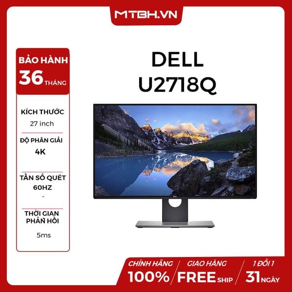 LCD DELL 27 INCH U2718Q Ultrasharp (3840x2160/IPS/60Hz/5ms) NEW