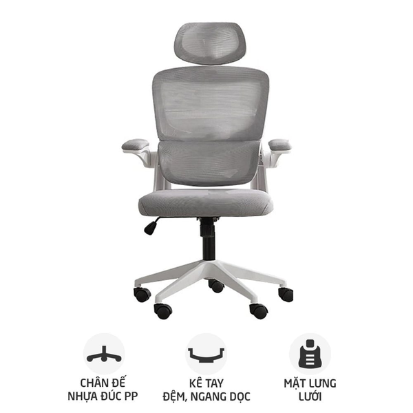 Ghế TMS09 Ergonomic Công Thái Học Grey