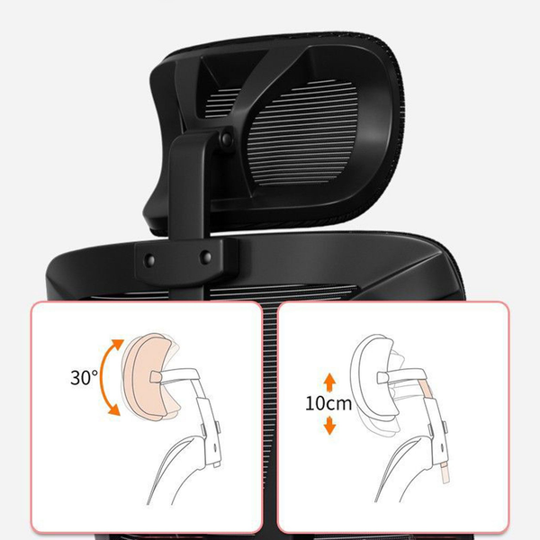 Ghế TMS08(006) Ergonomic Công Thái Học Black