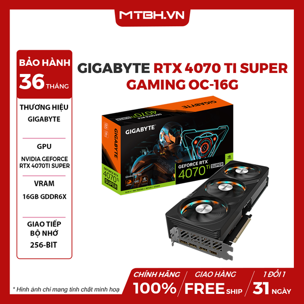 VGA GIGABYTE RTX 4070 TI SUPER GAMING OC-16G