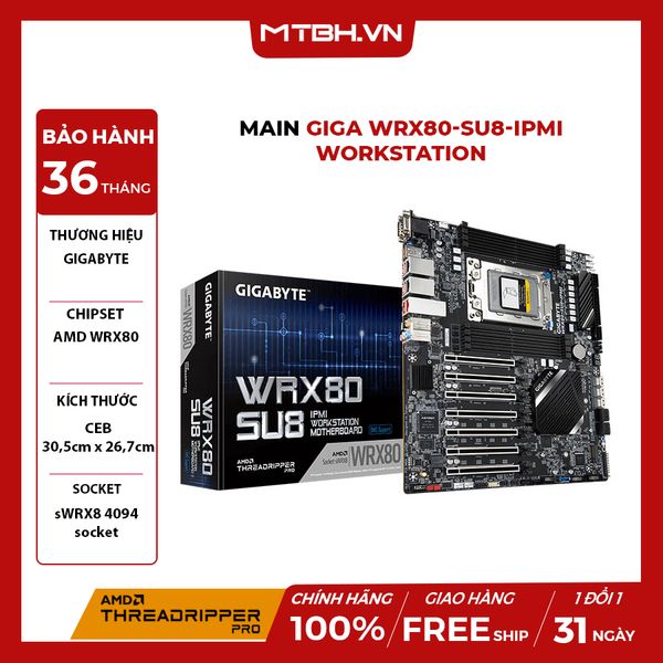 Main Giga WRX80-SU8-IPMI Workstation