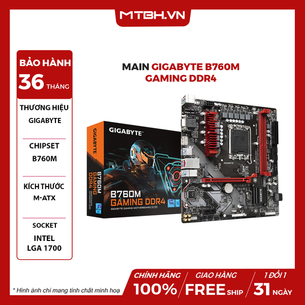 MAIN GIGABYTE B760M GAMING DDR4 ( LGA1700 / M-ATX / 2XDDR4 )