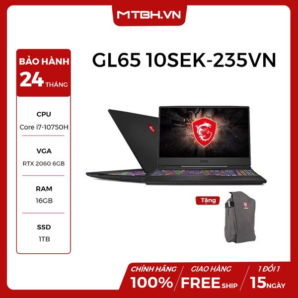 LAPTOP MSI GL65 LEOPARD 10SEK-235VN i7-10750H | RTX 2060 | 16GB RAM | 1TB SSD | 15.6